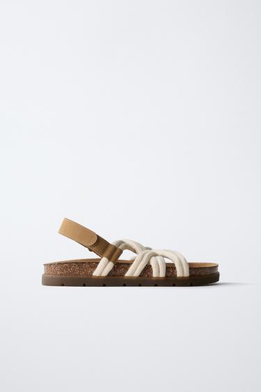 SANDALIA CUERDAS - Marrón de Zara - Imagen 0