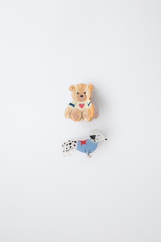 BEAR AND DOG HAIR CLIP 2-PACK - Tortoiseshell de Zara - Imagen 0
