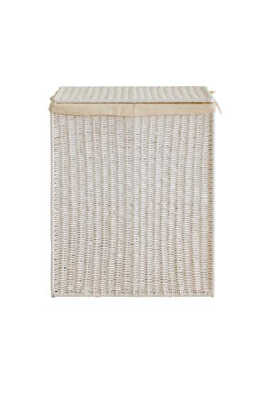 KÔŠ NA BIELIZEŇ S DVOMI PRIEHRADKAMI - Biela zn. Zara