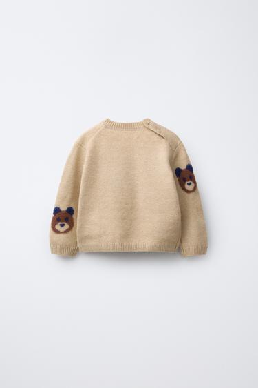 KNIT BEARS SWEATER - camel by Zara - Image 1