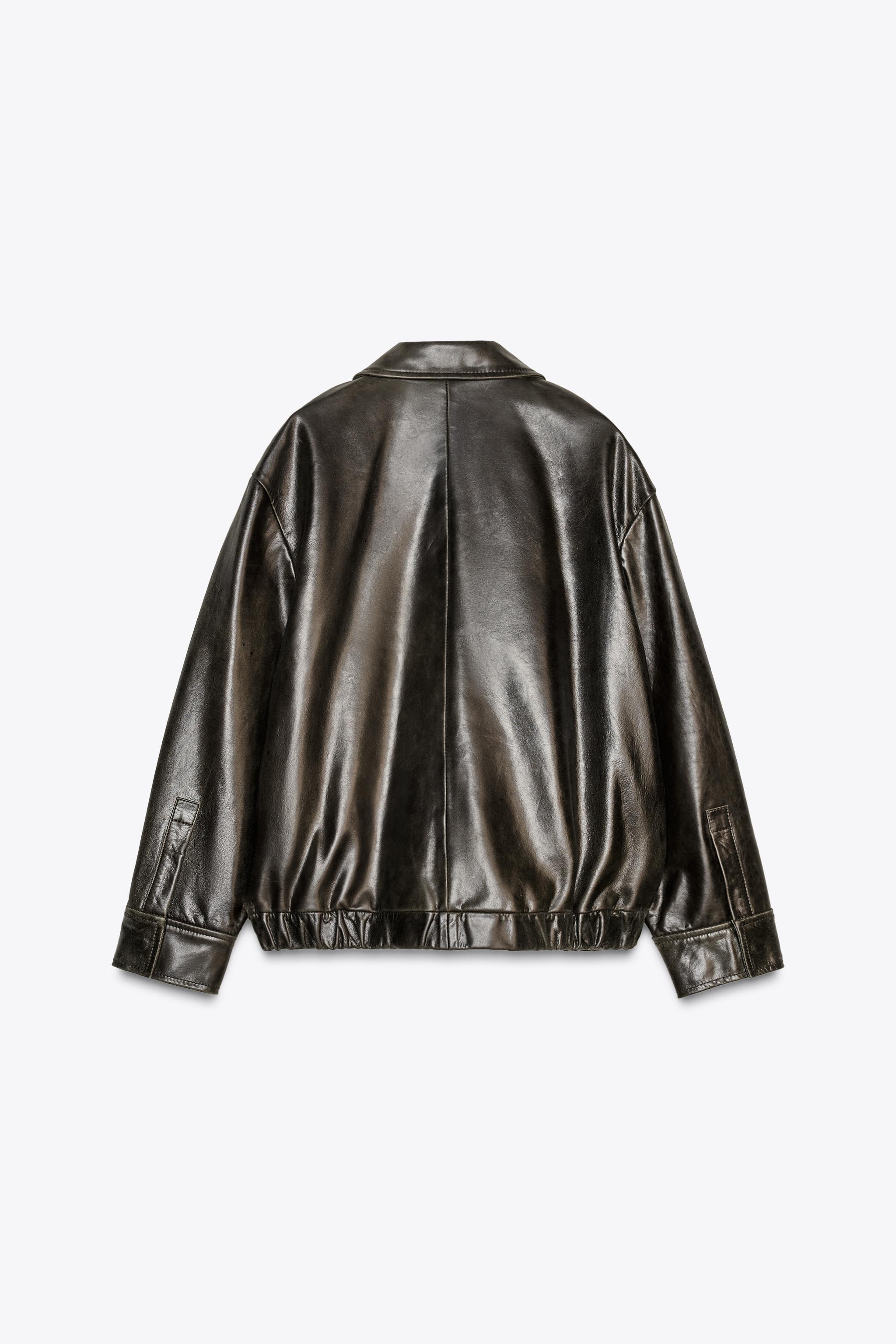 100% LEATHER BOMBER JACKET ZW COLLECTION LIMITED EDITION