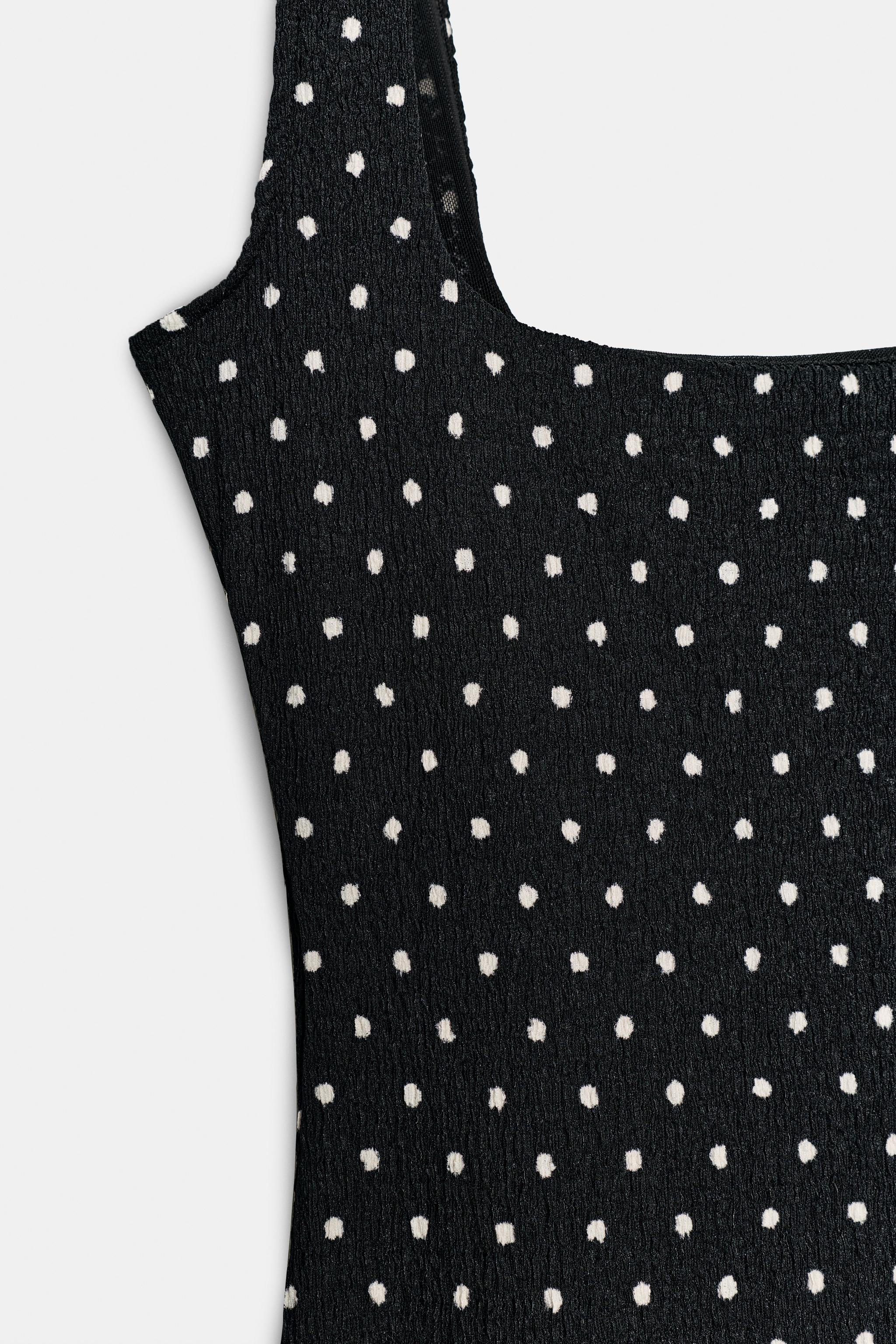 Женские платья Zara ANIMAL PRINT TEXTURED MIDI DRESS — фото 6
