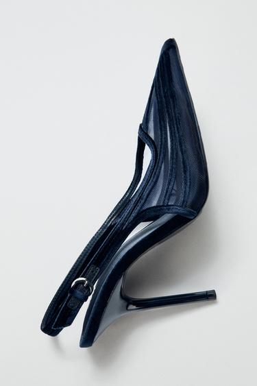 SAPATO ALTO COMBINADO - Azul da Zara