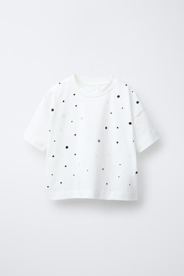 Zara APPLIQUÉ T-SHIRT - White