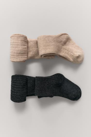 Zara TWO-PACK OF TIGHTS IN A BOX - Dark gray