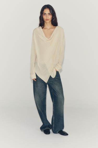 CHAQUETA FLUIDA PUNTO FINO - Arena de Zara - Imagen 0