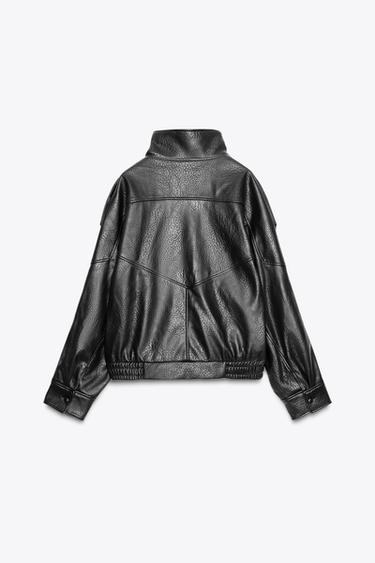 FAUX LEATHER JACKET - Black by Zara - Image 1