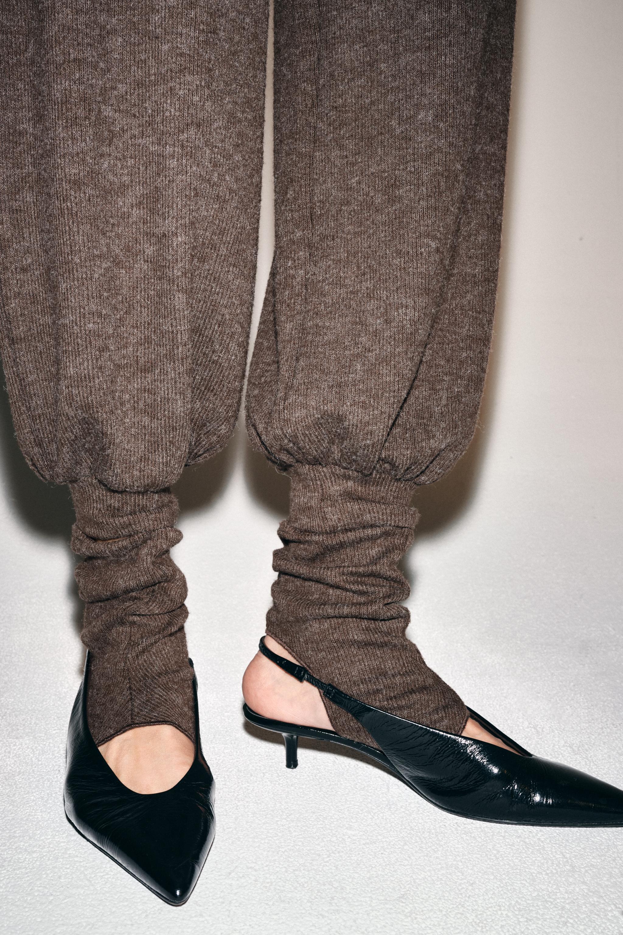Soft Sock Detail Pants by Zara