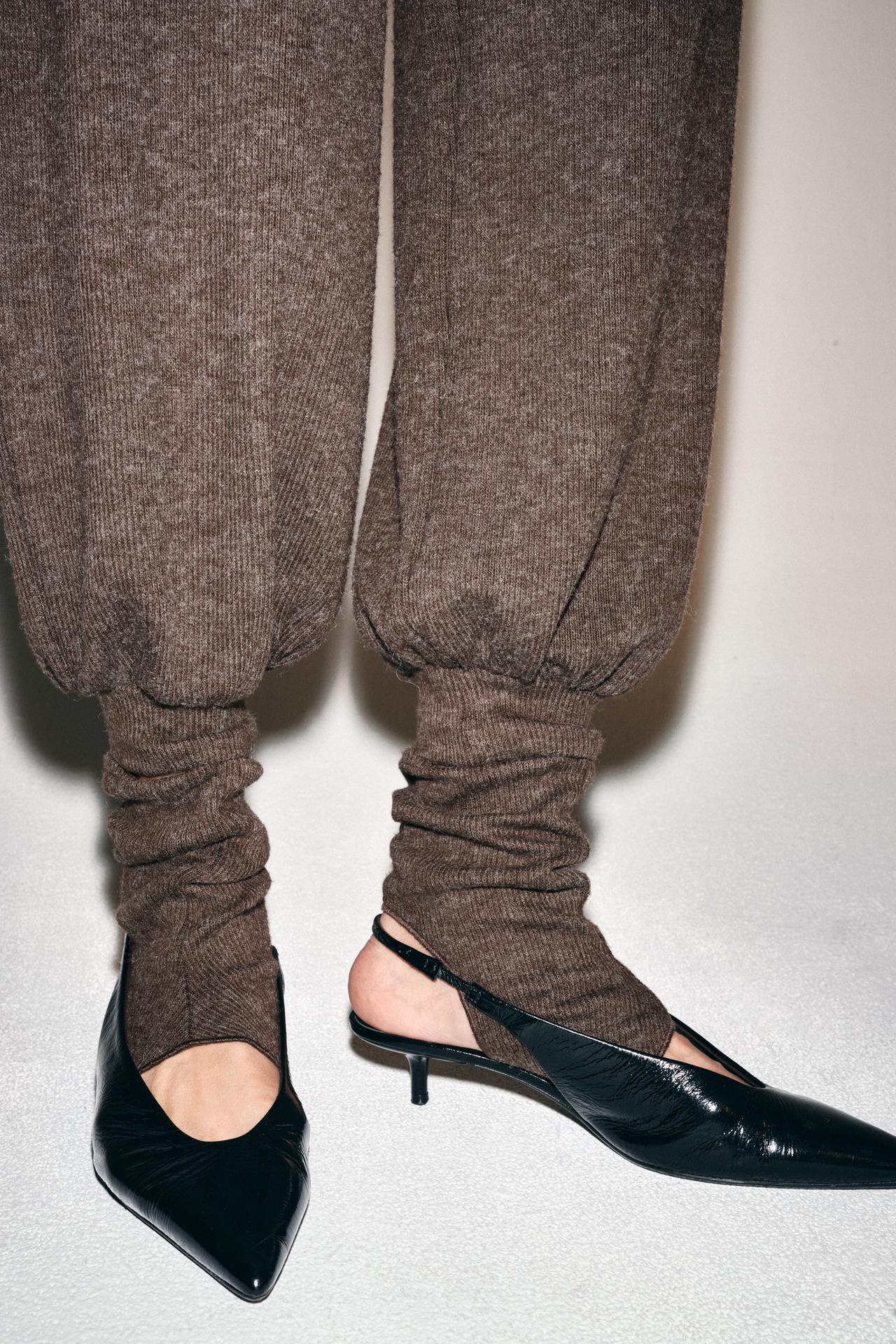 SOFT SOCK DETAIL PANTS — Chocolate