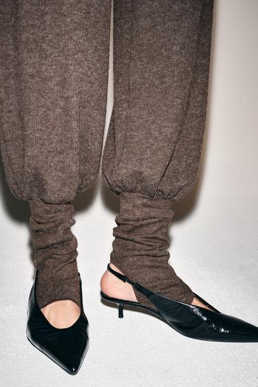 SOFT SOCK DETAIL PANTS — Chocolate 1