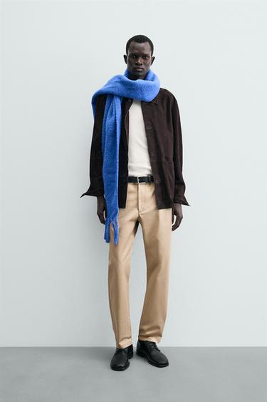 PANTALÓN CHINO REGULAR FIT - Tostado de Zara - Imagen 0