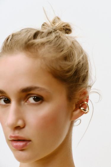 PACK OF 2 EAR CUFF EARRINGS - Golden by Zara
