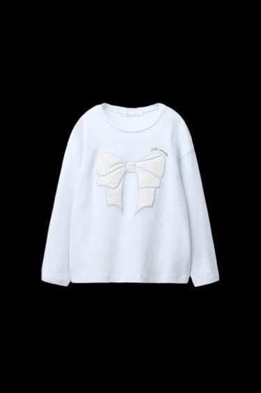 6-14 YEARS/ FAUX FUR BOW PYJAMAS - Light blue by Zara