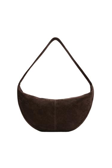 BOLSO HOMBRO PIEL - Marrón de Zara