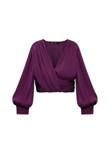 KNOTTED SURPLICE TOP