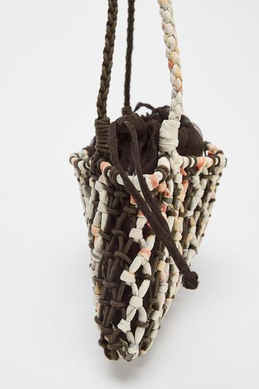 BRAIDED KNIT MINI BAG - Chocolate by Zara - Image 2
