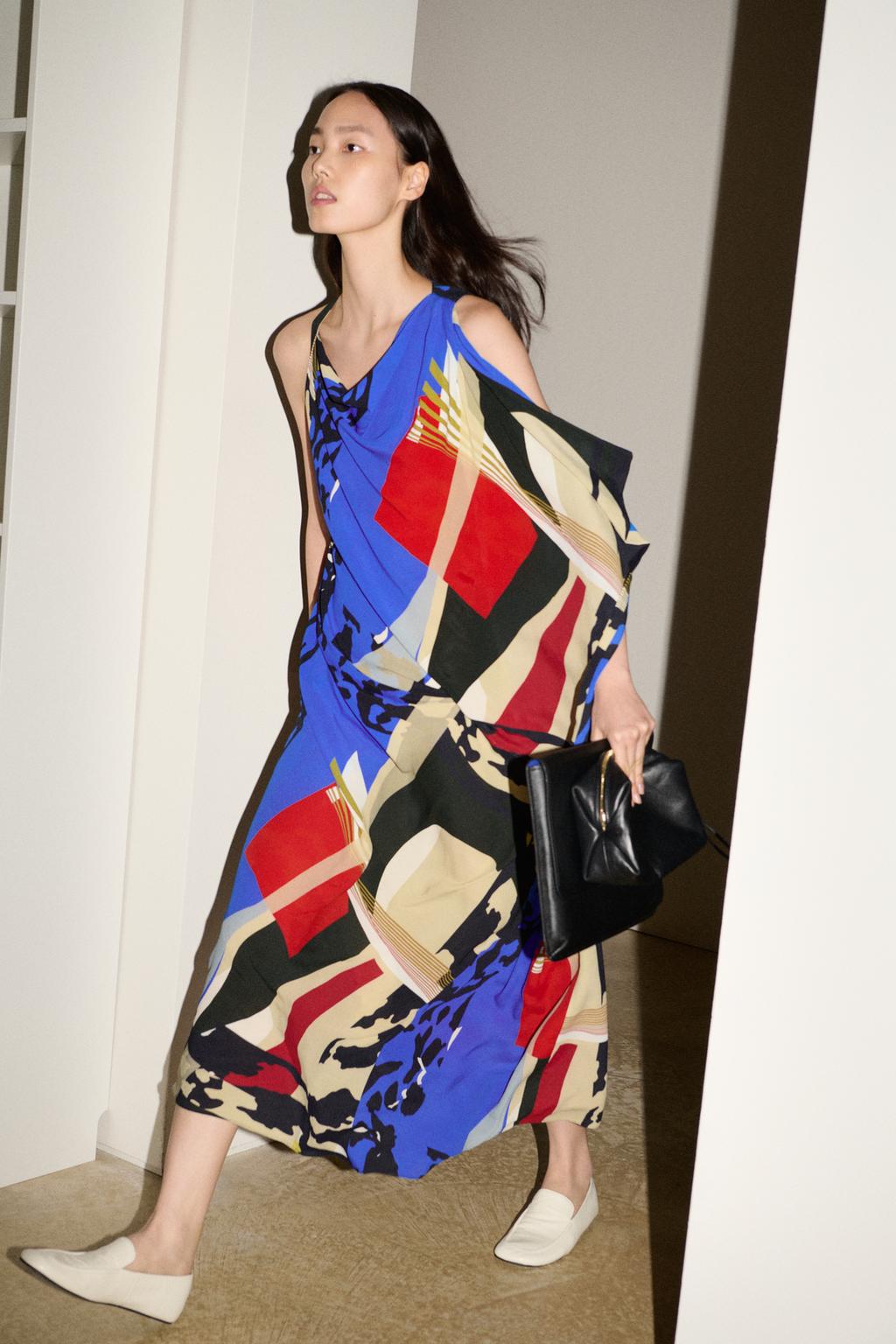 ZW COLLECTION PRINTED MIDI DRESS