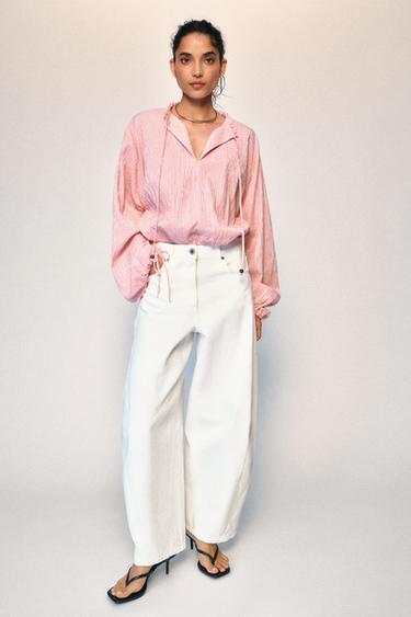 GINGHAM CHECK BLOUSE - Multicoloured by Zara