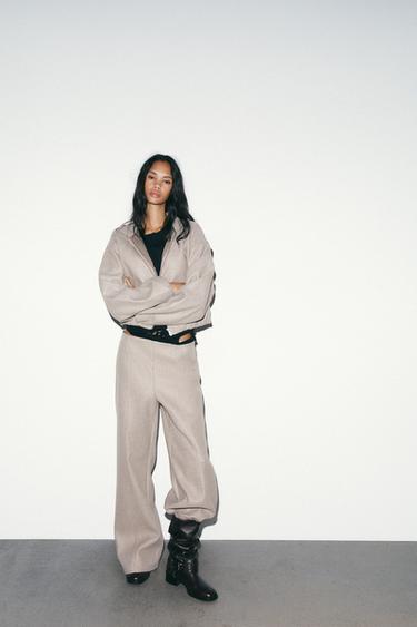 HIGH-WAIST SOFT TROUSERS - Brown / Taupe by Zara - Image 5
