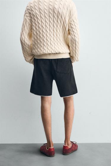 CONTRAST TOWELLING BERMUDA SHORTS - Navy blue by Zara - Image 2