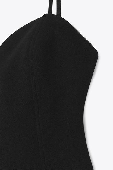 SWEETHEART NECKLINE TOP - Black by Zara - Image 6