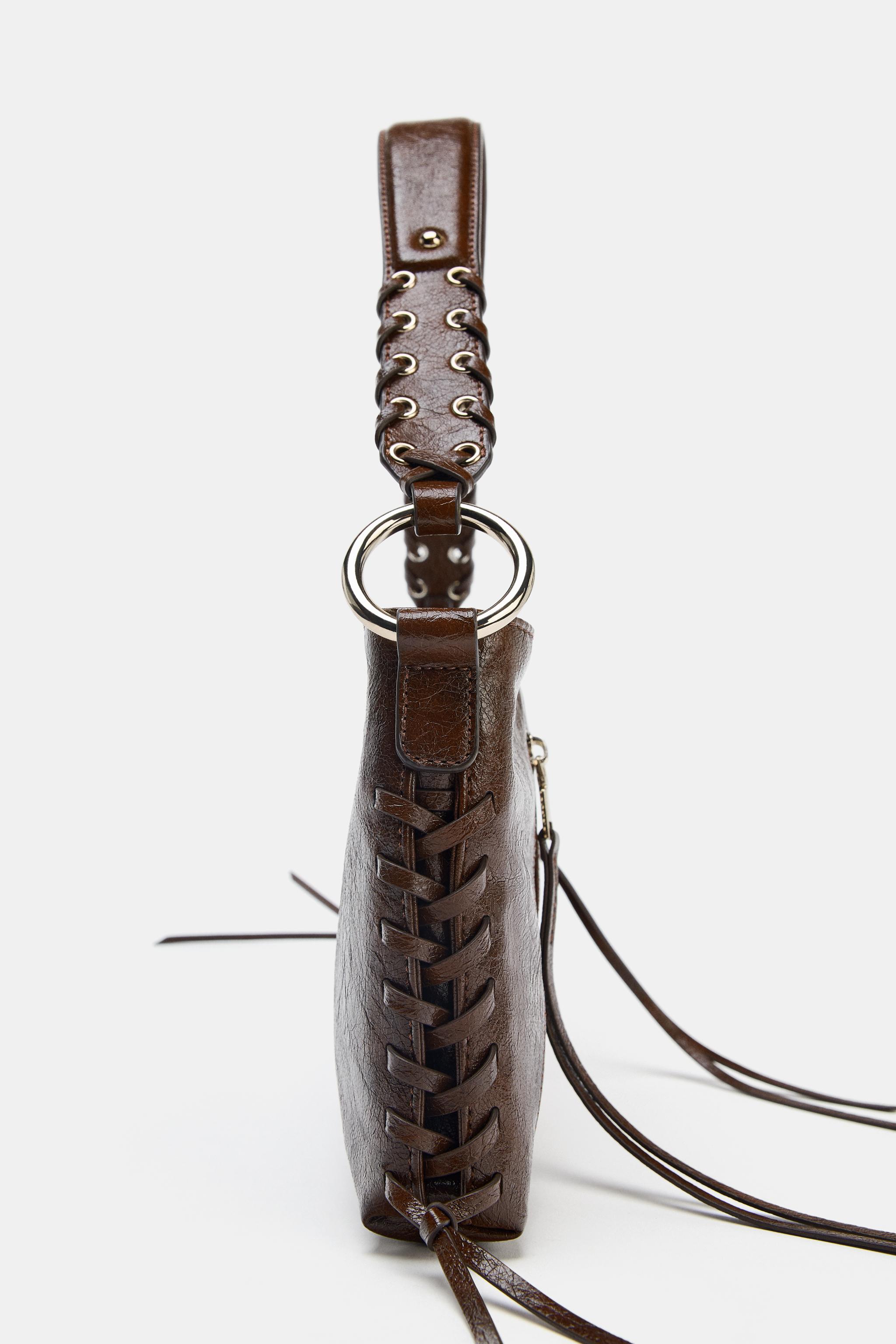 ZIPPED SHOULDER BAG - Chocolate | ZARA South Africa