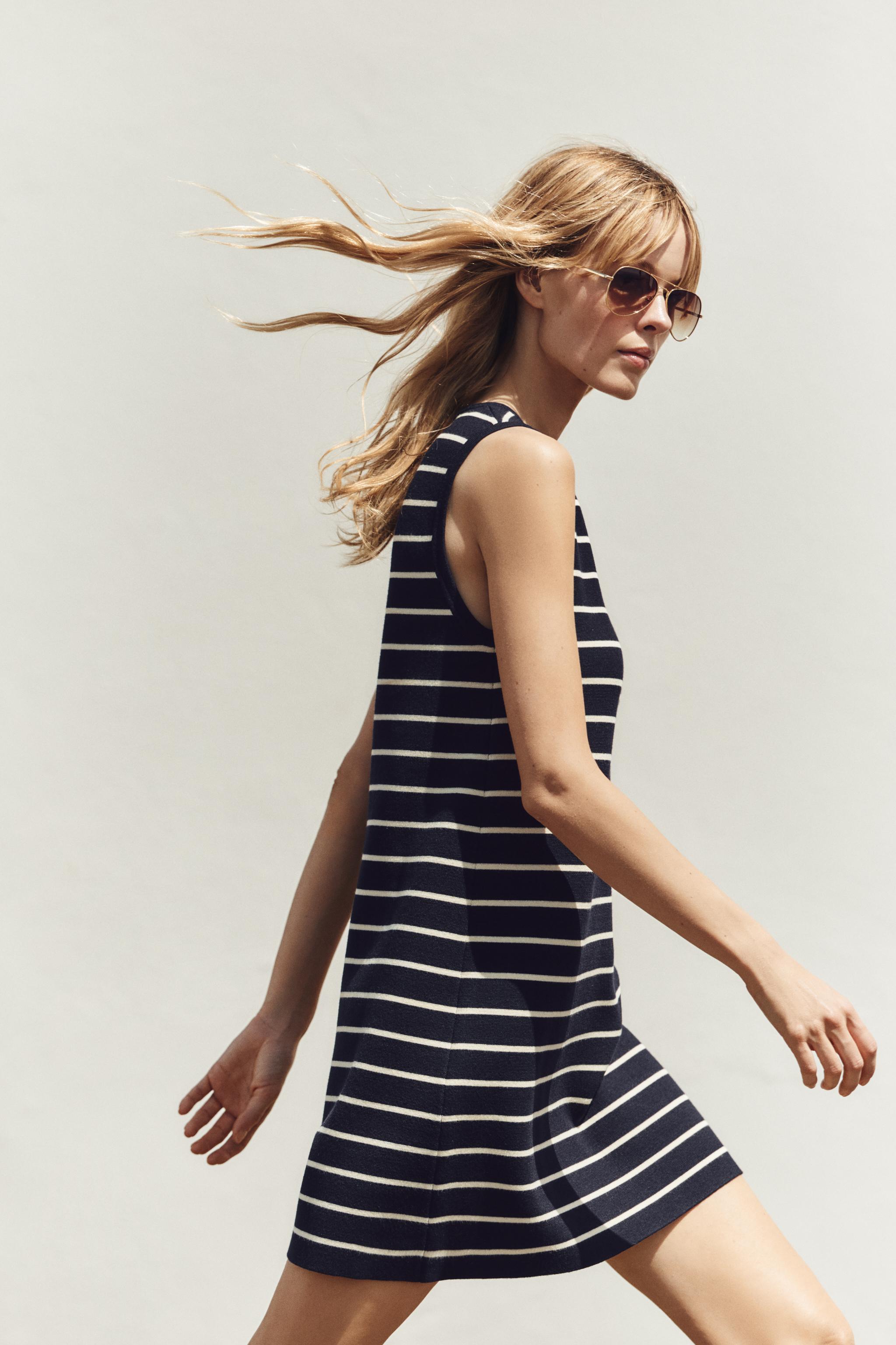 【ZARA】ストライプニット ミニワンピース 2142/057/104 ストライプニット ミニワンピース - ストライプ | ZARA Japan / 日本