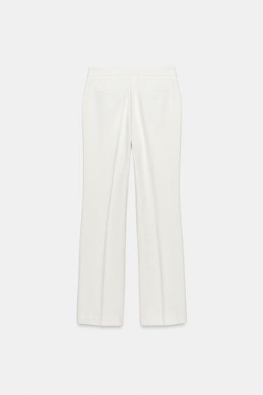 LOW-RISE STRAIGHT-LEG TROUSERS - Ecru by Zara - Image 8