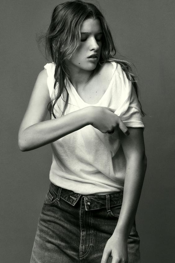 CAMISETA BÁSICA ALGODÓN Blanco ZARA España