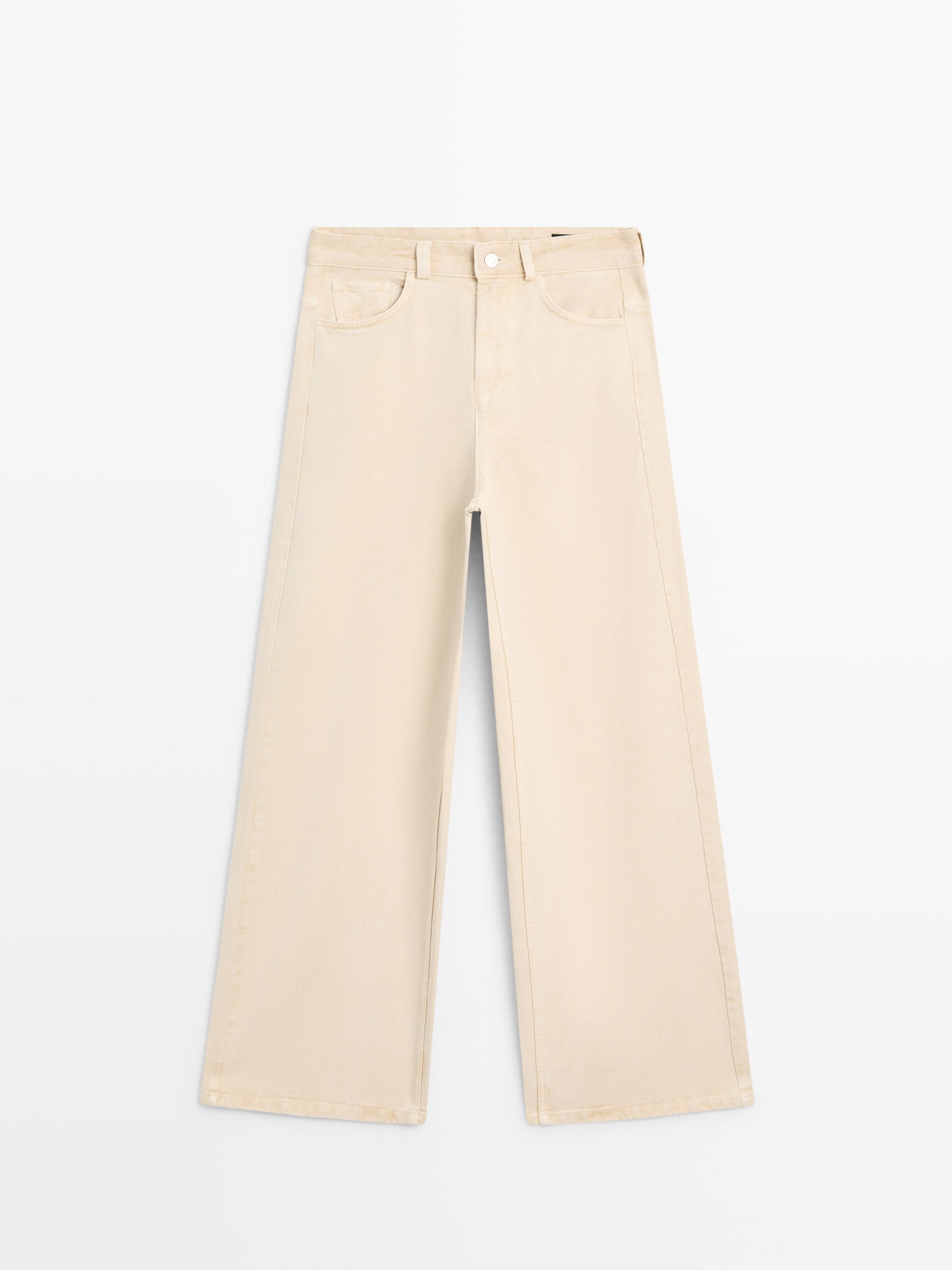 Low-rise wide-leg jeans