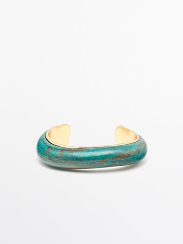 Pulsera pátina efecto bronce - Verde de Zara - Imagen 0