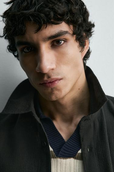 CHECK TEXTURE SHIRT - Black by Zara - Image 5