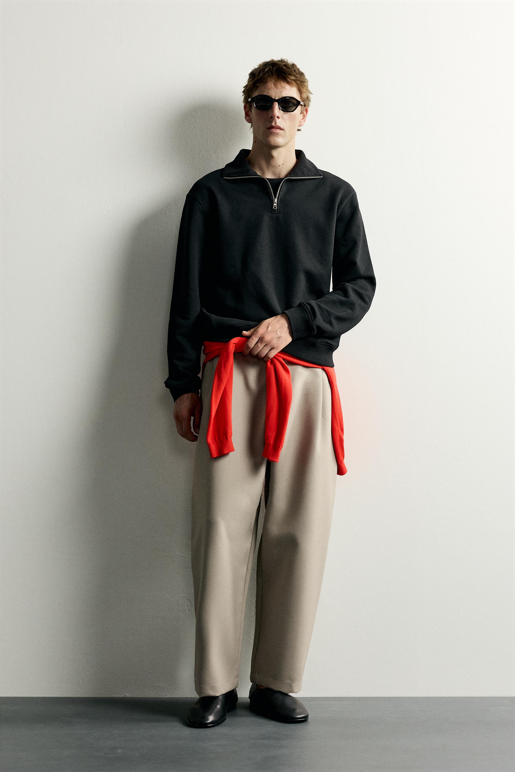 BASIC QUARTER-ZIP SWEATSHIRT