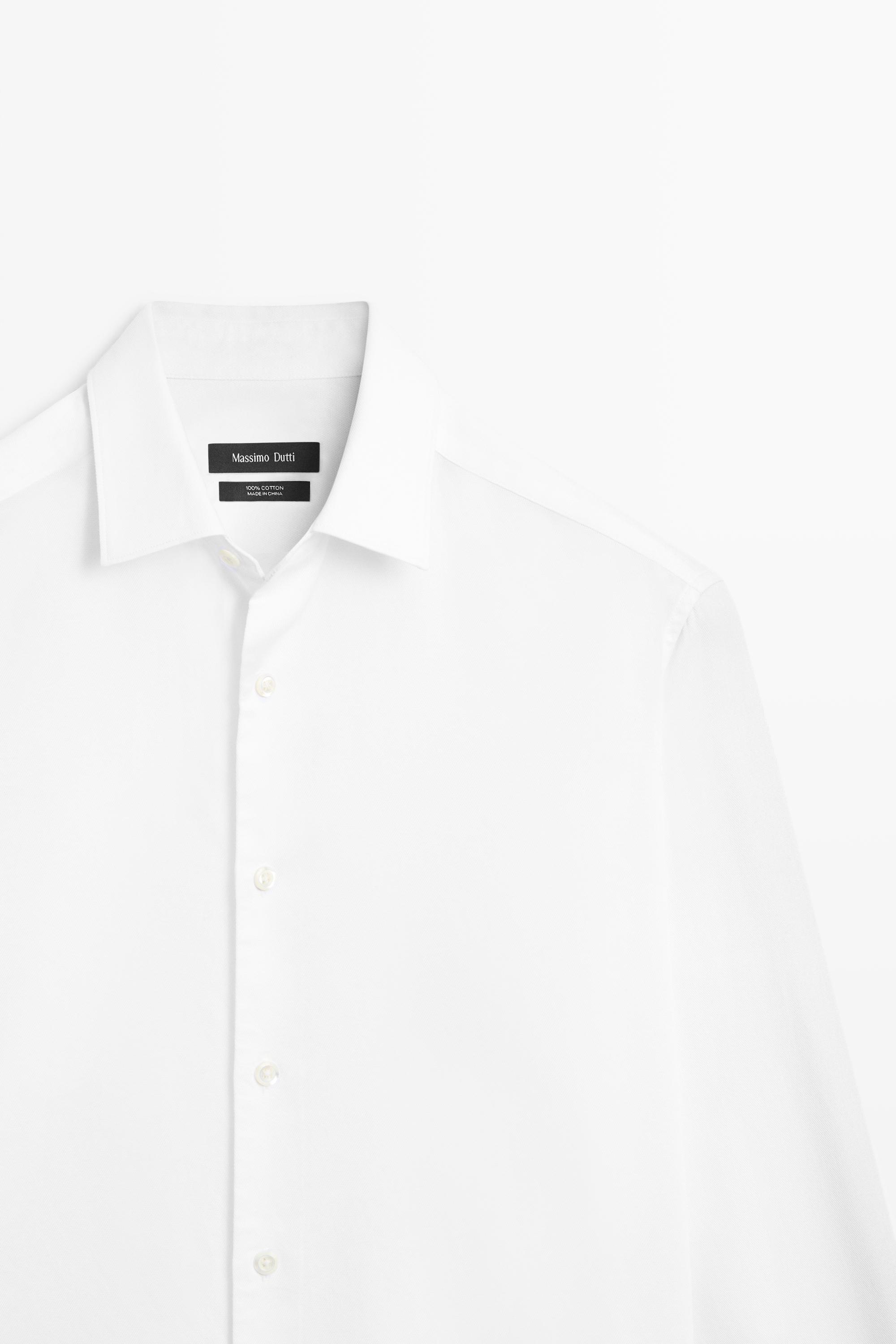 Textured 100% cotton shirt