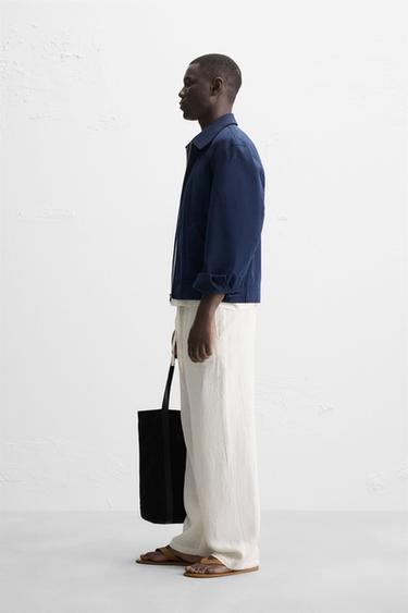 REGULAR FIT BOMBER JACKET - Blue by Zara - Image 4