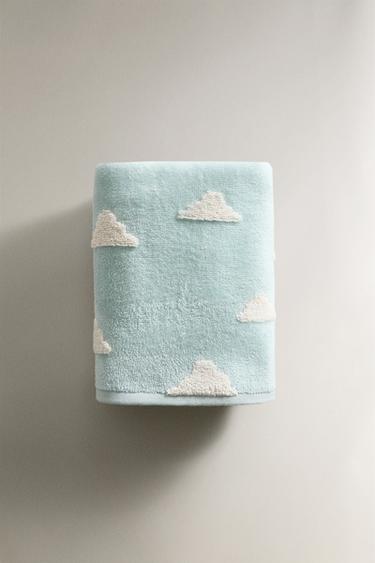 ASCIUGAMANO DA BAGNO PER BAMBINI NUVOLLE - Blu chiaro di Zara
