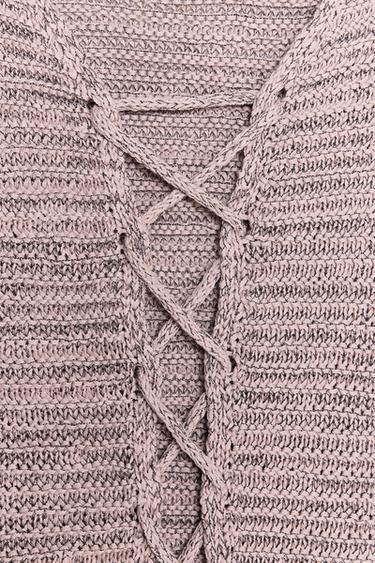 TOP EN MAILLE TEXTURÉE - Mauve de Zara - Image 7
