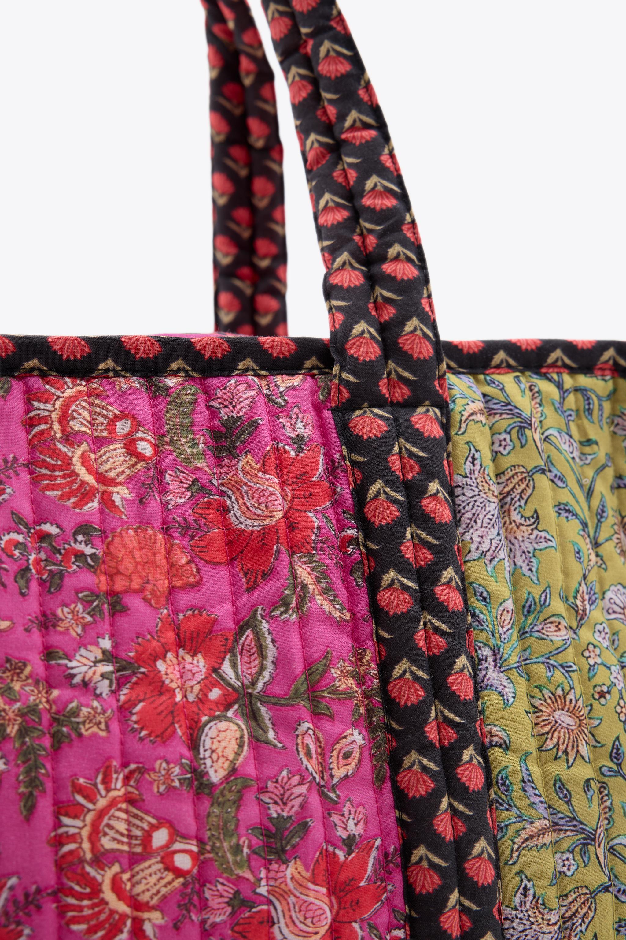 ZARA【NEW】FLORAL PRINT PADDED BAG FLORAL PRINT QUILTED BAG - Fuchsia | ZARA United States