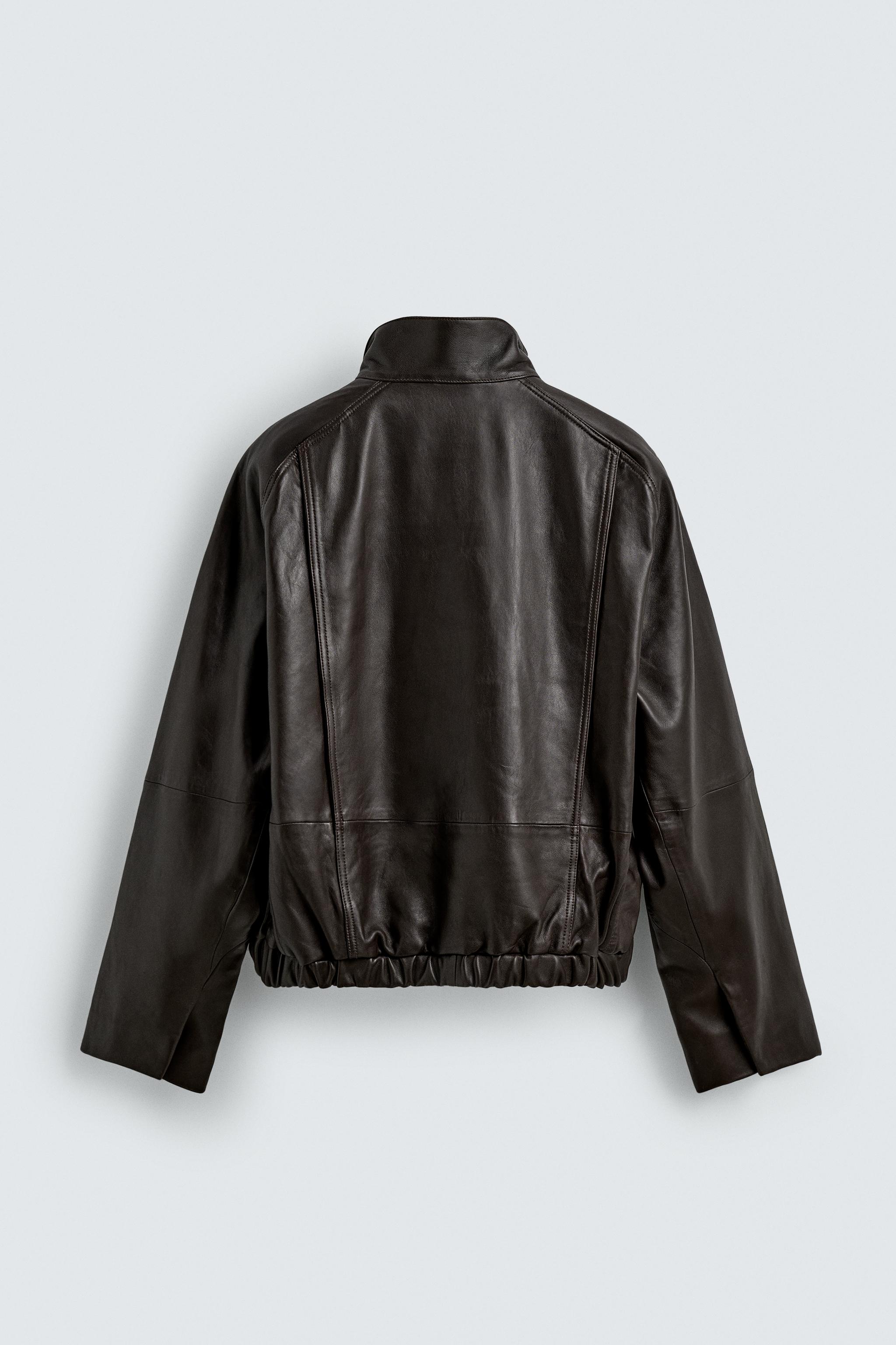 BLOUSON BOMBER EN CUIR