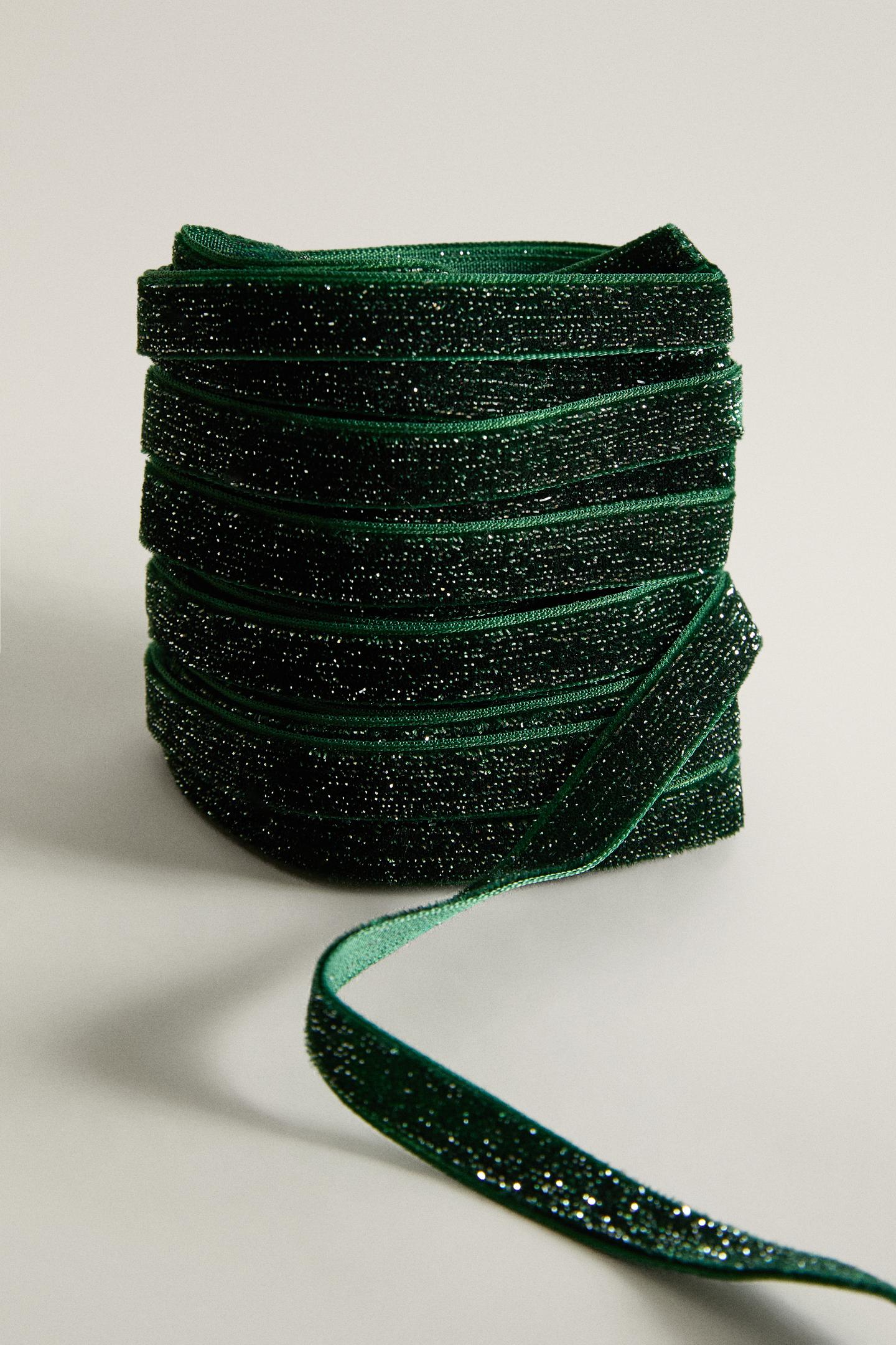 Zara Shiny Christmas Ribbon, цвет: Зелёный — фото 3
