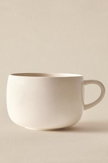 Zara PLAIN STONEWARE DEEP MUG - Cream