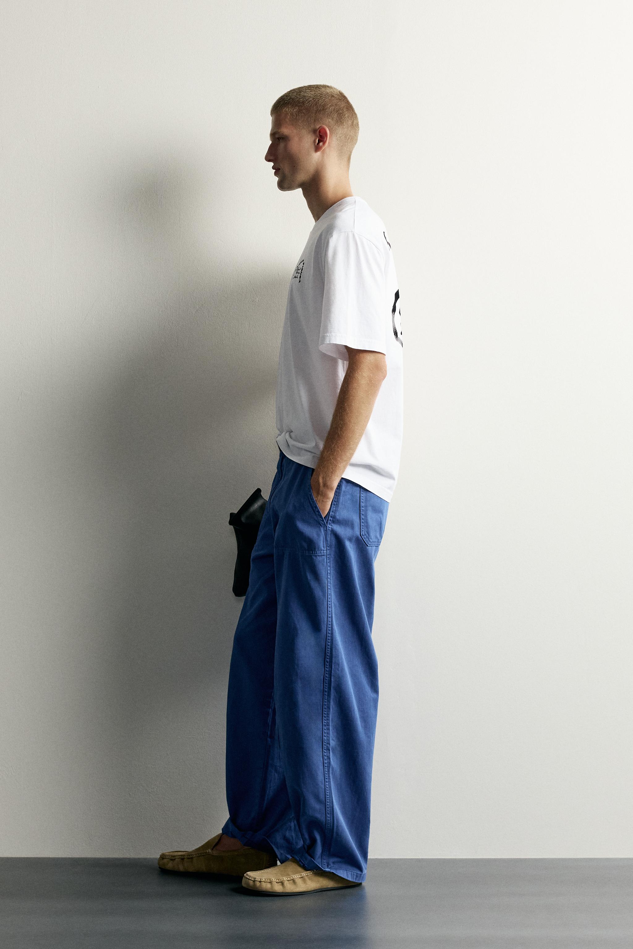 Мужские футболки Zara RELAXED FIT CERAMIC PRINT T-SHIRT — фото 4