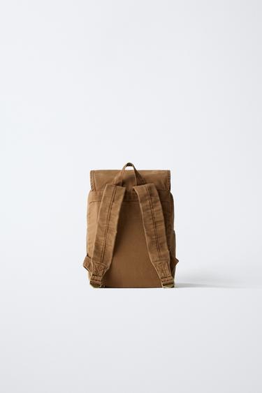 EMBROIDERED BACKPACK - Brown by Zara - Image 4