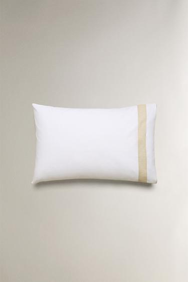 TAIE D’OREILLER COTON LISERÉ - Blanc de Zara - Image 3