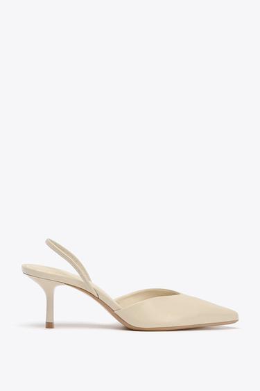 STILETTO HEEL MULES - Ecru White by Zara