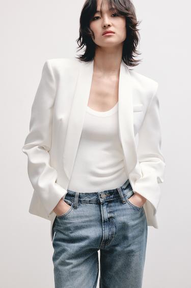 Zara ZW COLLECTION 晚宴服領口西裝外套 - 裸色