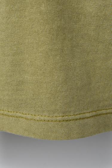 GARMENT DYE T-SHIRT WITH POCKET - Khaki by Zara - Image 3
