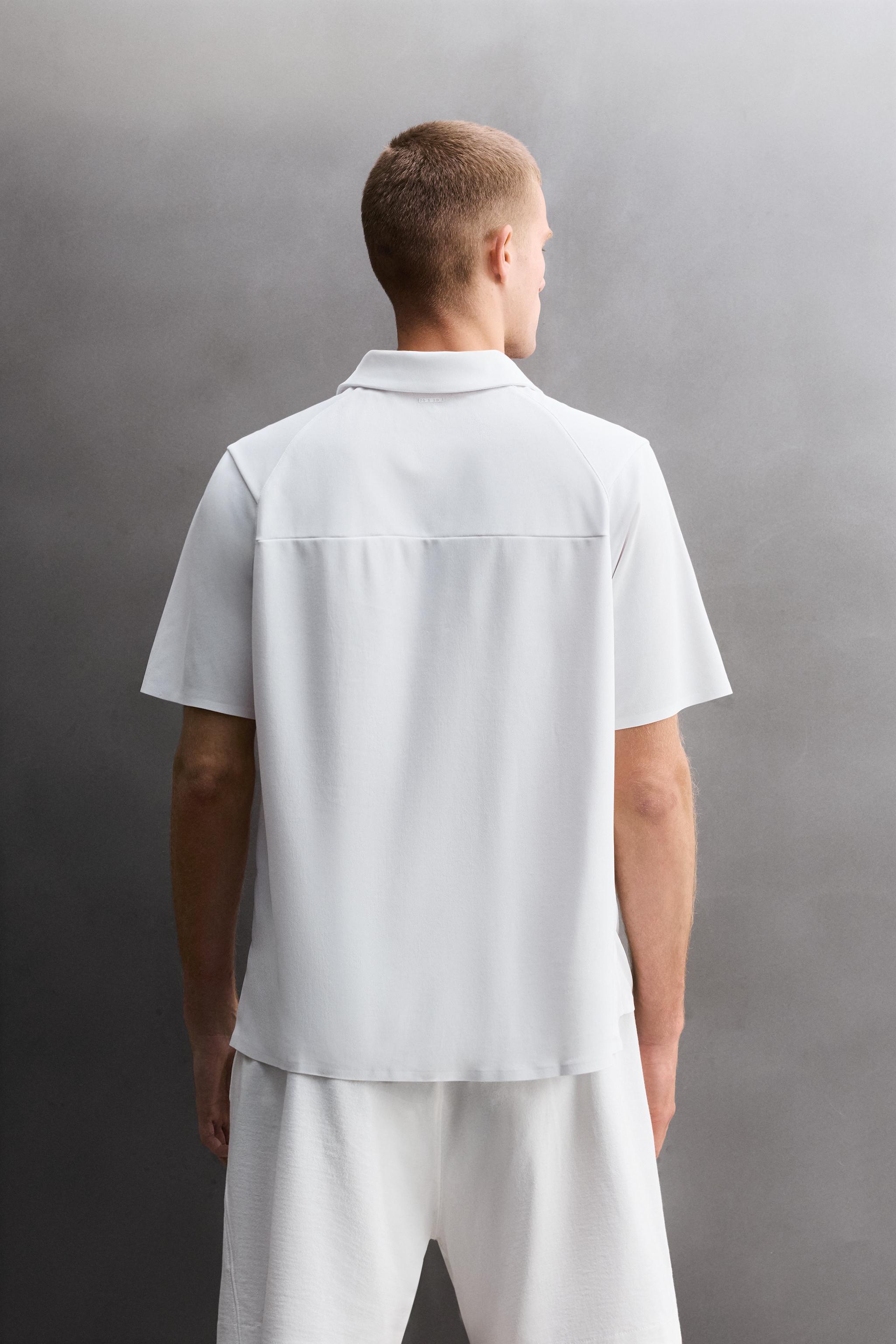 Zara TEKNİK DOKULU ANTRENMAN POLO T-SHIRT görsel 3