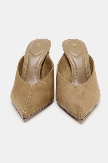MULES À TALONS HAUTS - Marron sable de Zara - Image 4