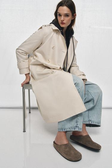 ZAPATO DESTALONADO SERRAJE - Gris Topo de Zara - Imagen 0